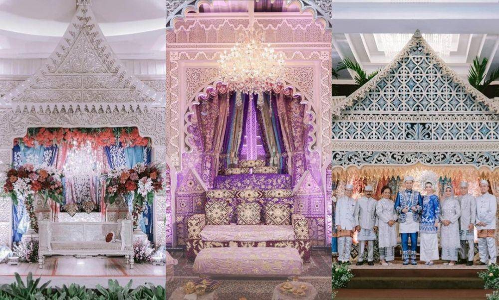 9 Ide Dekorasi Pelaminan Adat Minang ala Artis, Mewah Bertema Keemasan