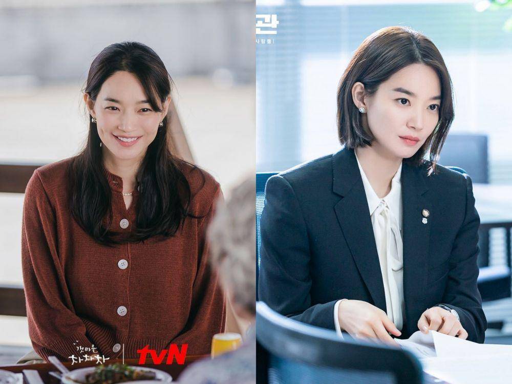 Shin Min Ah di drama Hometown Cha Cha Cha (instagram.com/tvndrama.official) | Shin Min Ah di Chief of Staff (instagram.com/jtbcdrama)
