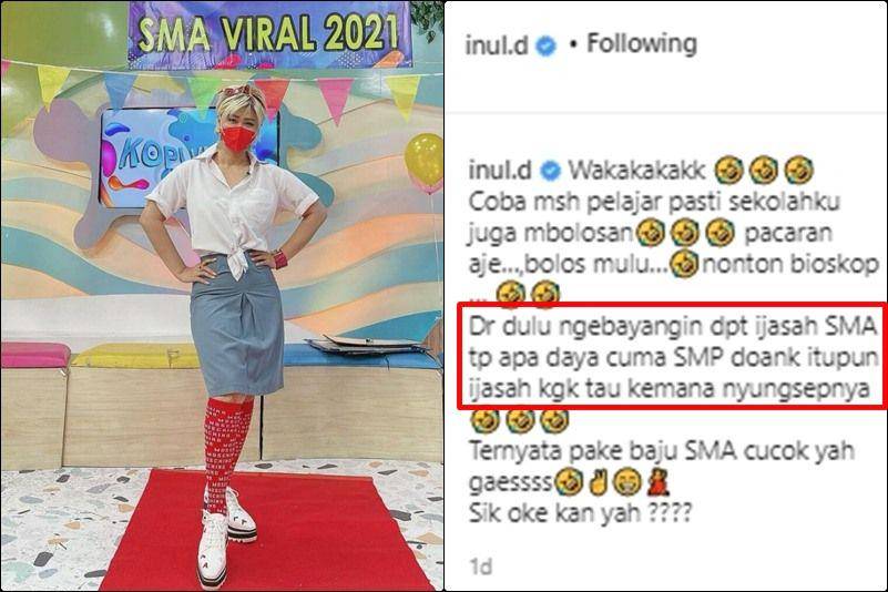 Inul kenakan seragam SMA (instagram.com/inul.d)