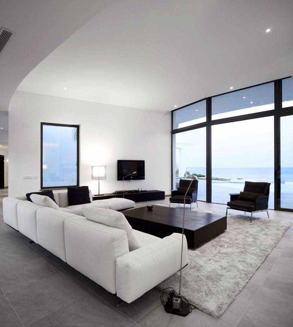 ruang tamu monokrom (home-designing.com)
