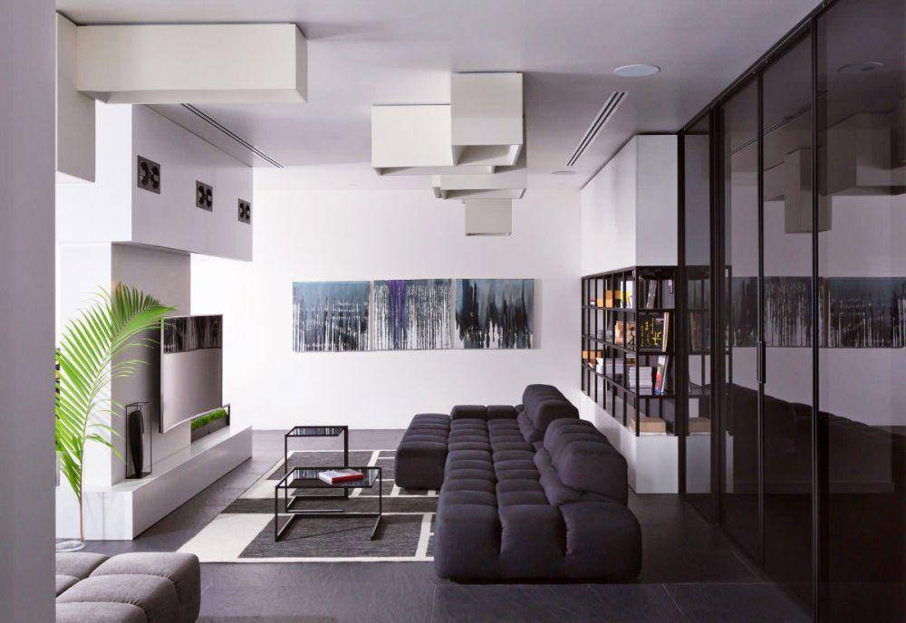 ruang tamu monokrom (home-designing.com)