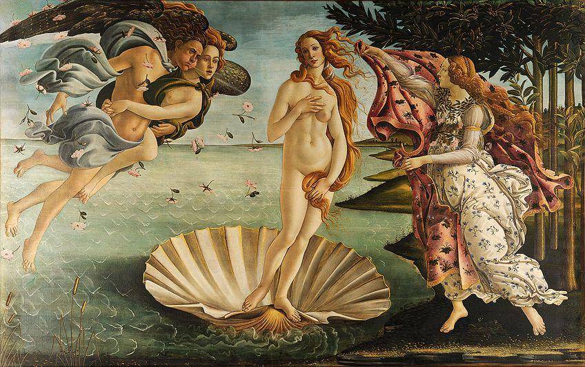lukisan Birth of Venus (dok. Uffizi Galleries, Florence, Italia via artincontext.org)