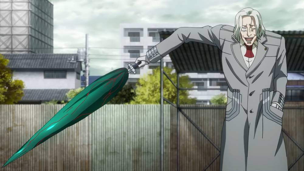 Kureo Mado memegang Quinque. (dok. Netflix/Tokyo Ghoul)