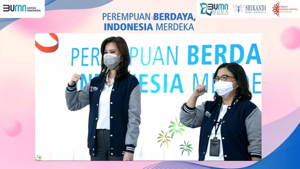 Webinar Perempuan Berdaya, Indonesia Merdeka oleh BUMN Muda. Rabu (25/08/2021). IDN Times/Fajar Laksmita