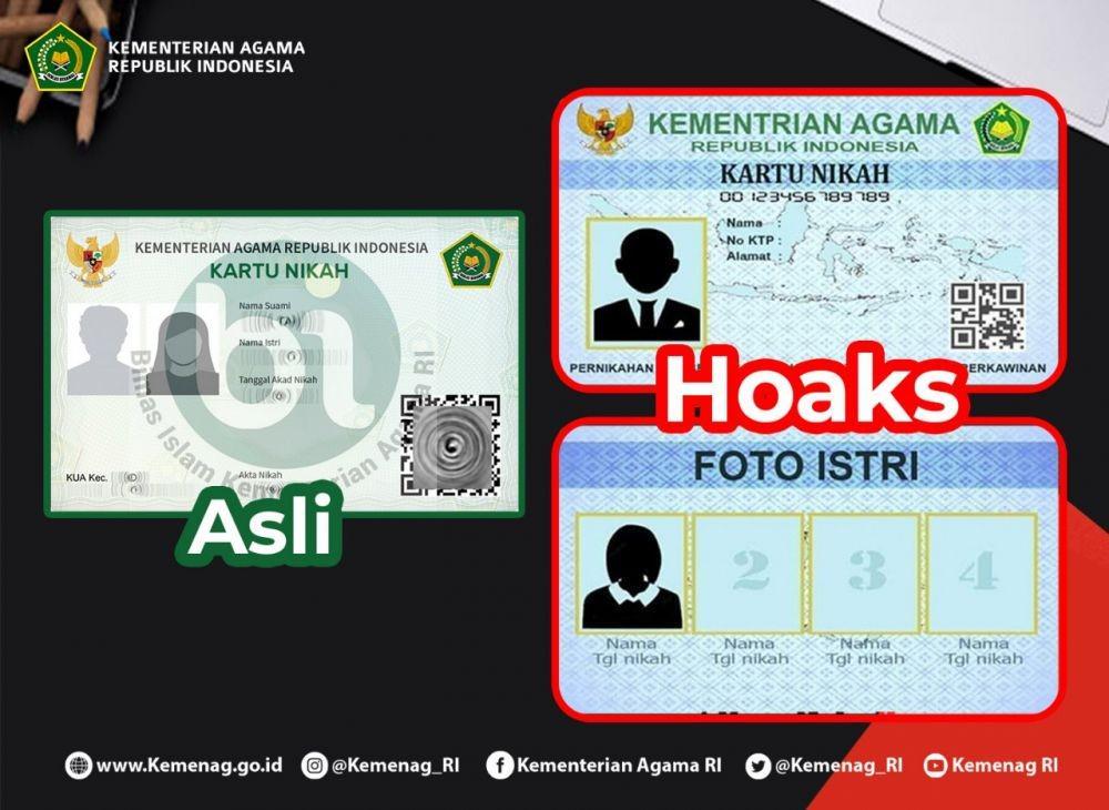 Beredar Kartu Nikah Digital Tampilkan 4 Kolom Istri, Kemenag: Hoaks!