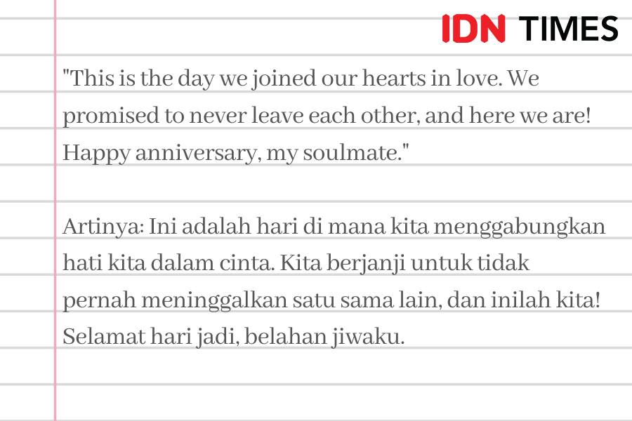 Caption anniversary dalam Bahasa Inggris (IDN Times/M. Tarmizi Murdianto)