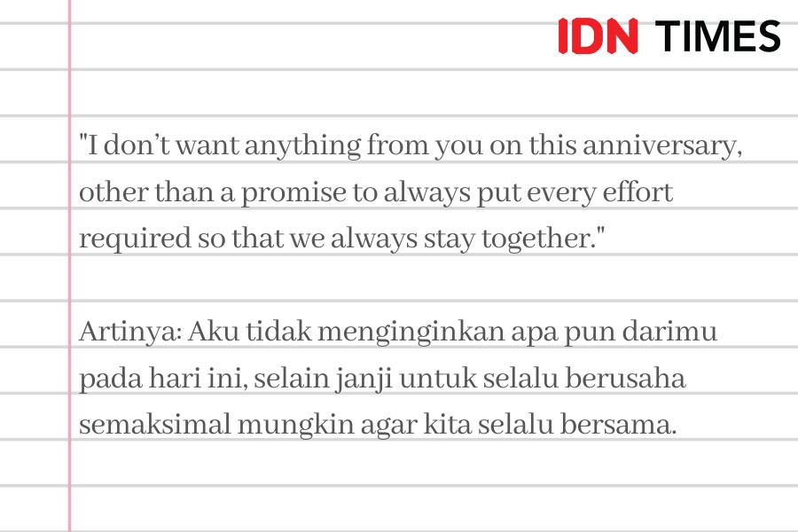 Caption anniversary dalam Bahasa Inggris (IDN Times/M. Tarmizi Murdianto)