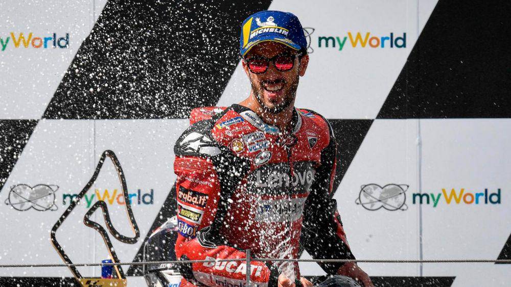 Dovizioso pada podium GP Austria 2020 (motogp.com)