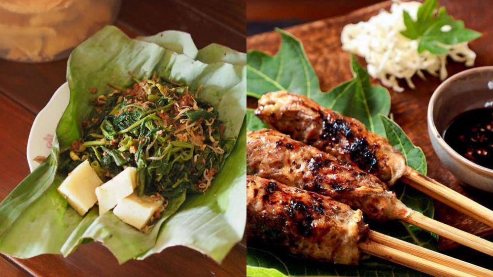 Pecel gendar dan sate buntel (instagram.com/tyaslistyo | instagram.com/fimelaresep)