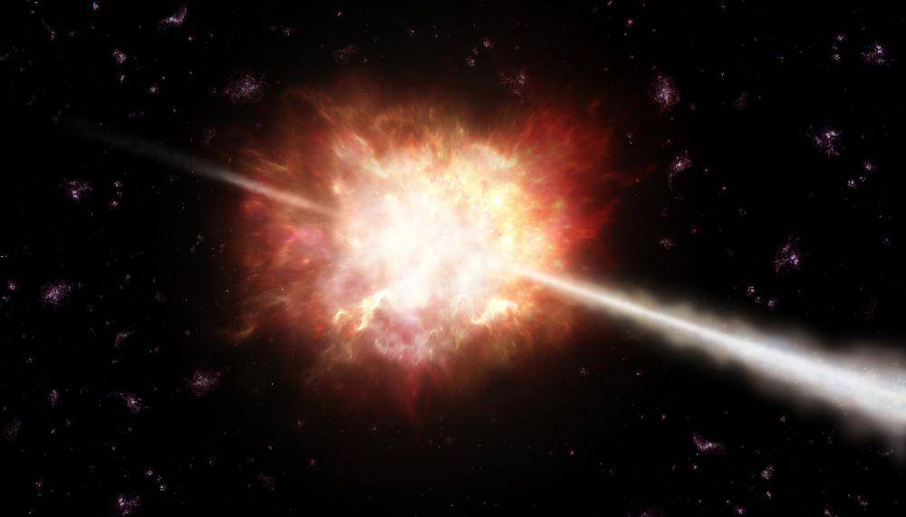 ilustrasi: ledakan sinar gamma (eso.org)