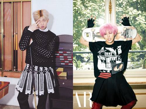 Idol KPop Cowok Saat Memakai Rok (Berbagai sumber)