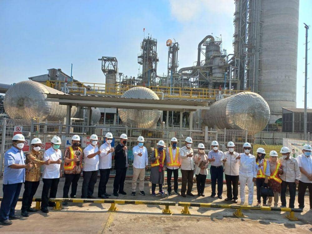 Jajaran Direktorat Jenderal Prasarana dan Sarana Pertanian (PSP) Kementan mendampingi kunjungan kerja Panja Komisi IV DPR RI ke pabrik Pupuk Kujang dan Kabupaten Karawang, Jumat (27/8/2021). (Dok. Kementan)