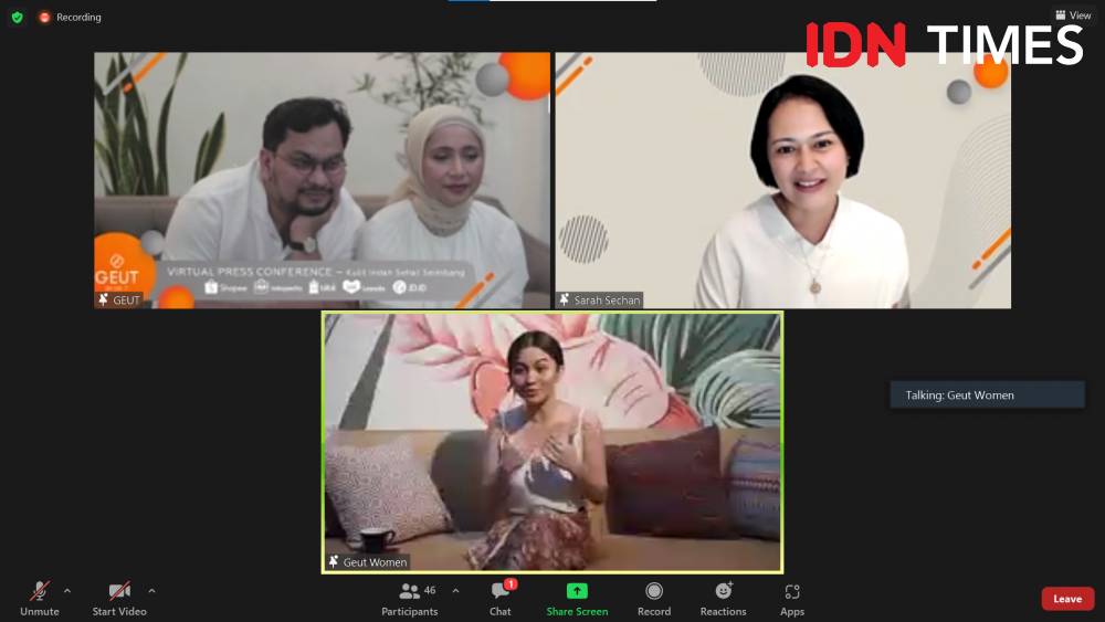 Virtual Press Conference Geut by DR. T, Jumat (27/8/2021). IDN Times/Adyaning Raras