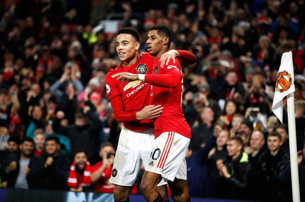 Mason Greenwood dan Marcus Rashford (