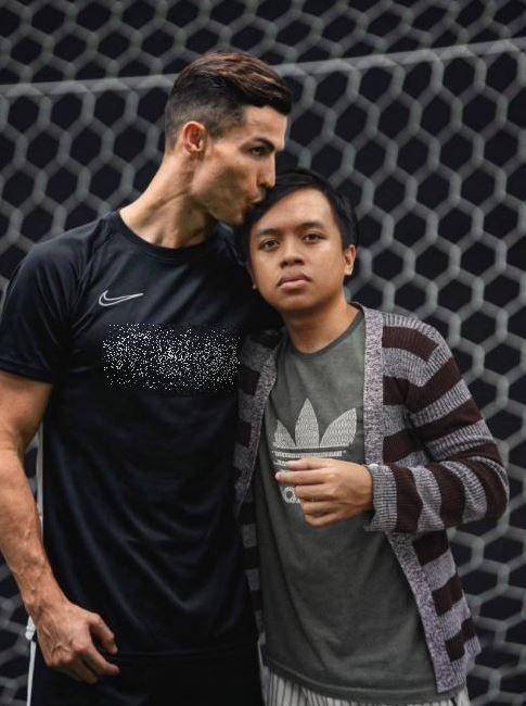 foto editan fans bareng Cristiano Ronaldo (instagram.com/victorahmadd)