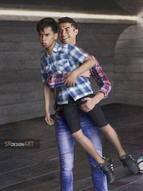 foto editan fans bareng Cristiano Ronaldo (instagram.com/srdesignart)