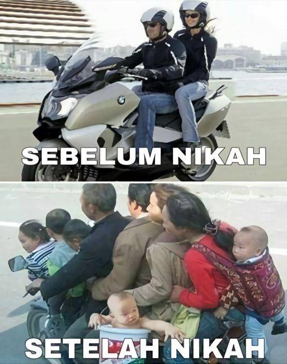 meme pacaran naik motor (me.me)