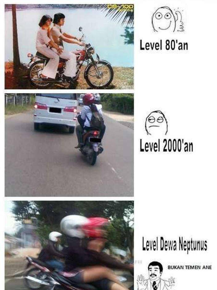 meme pacaran naik motor (1cak.com)