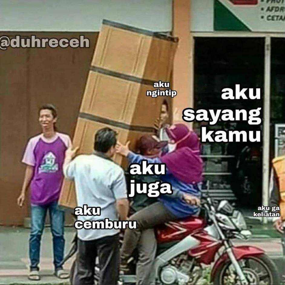 meme pacaran naik motor (instagram.com/duhreceh)