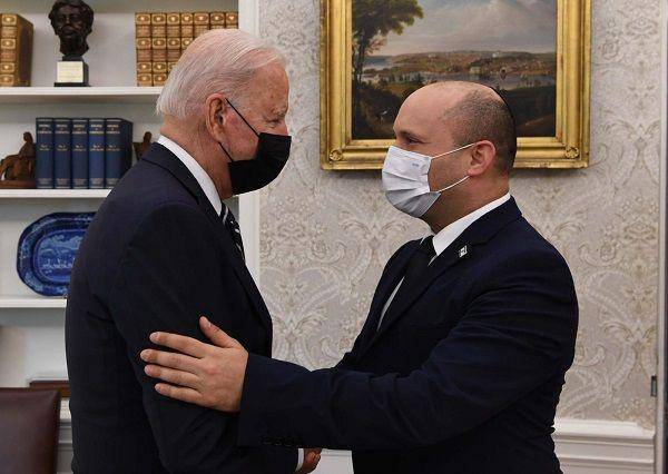 Presiden Amerika Serikat, Joe Biden, bertemu dengan Perdana Menteri Israel, Naftali Bennett, di Gedung Putih pada hari Jumat, 27 Agustus 2021, waktu setempat. (Instagram.com/IsraelinSF)