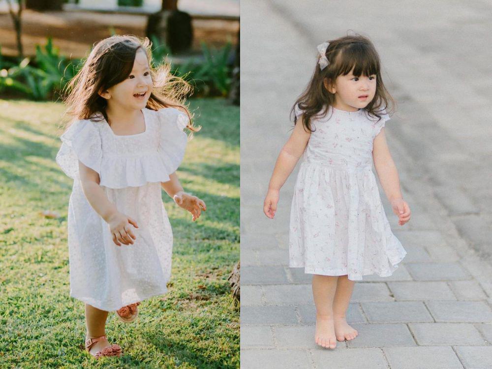 9 Potret Vechia Pakai Dress Putih, Anak Samuel Zylgwyn yang Menawan