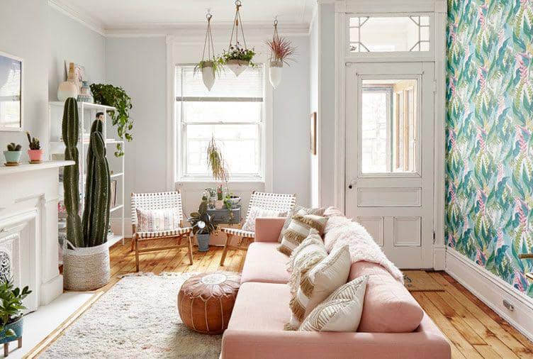 Ruang keluarga bohemian. (hgtv.ca)