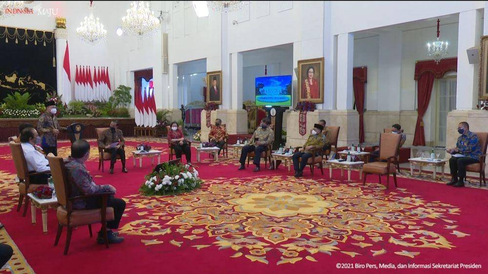 Ketua Partai Koalisi Indonesia Maju bertemu Presiden Jokowi (Youtube/Sekretariat Presiden)
