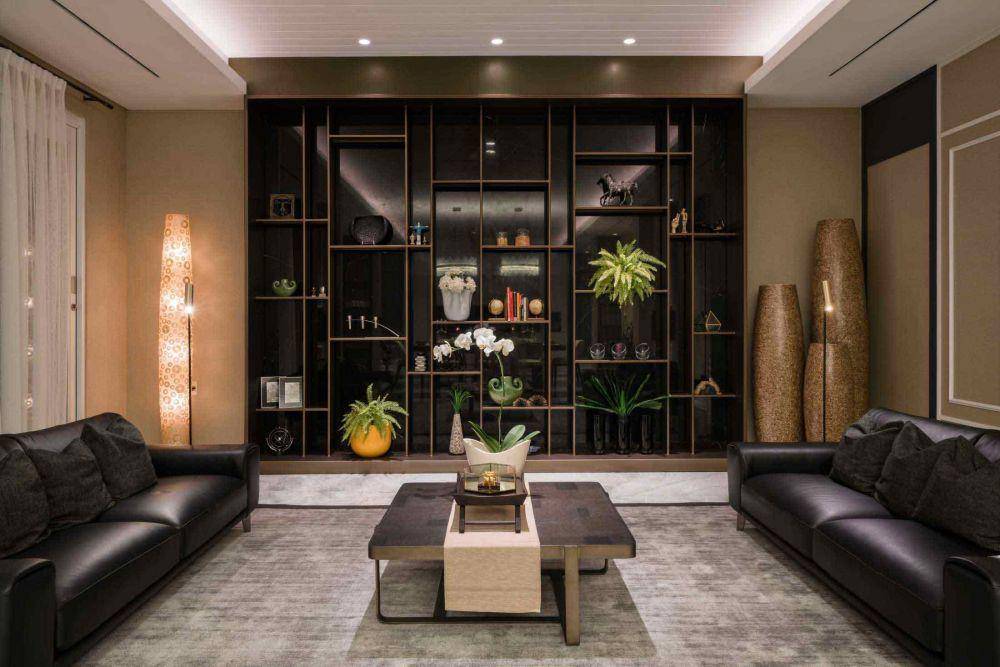 Ruang tamu modern kontemporer di HP Residence, karya Arcon-Interior &Furniture Contractor. (arsitag.com/Arcon-Interior &Furniture Contractor)