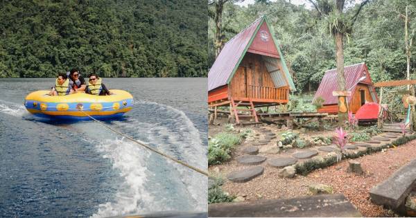 Para wisatawan sedang menikmati wahana air Danau Matano serta penginapan yang dikelola oleh Kampoeng Taipa. (Instagram.com/kampoengtaipa)