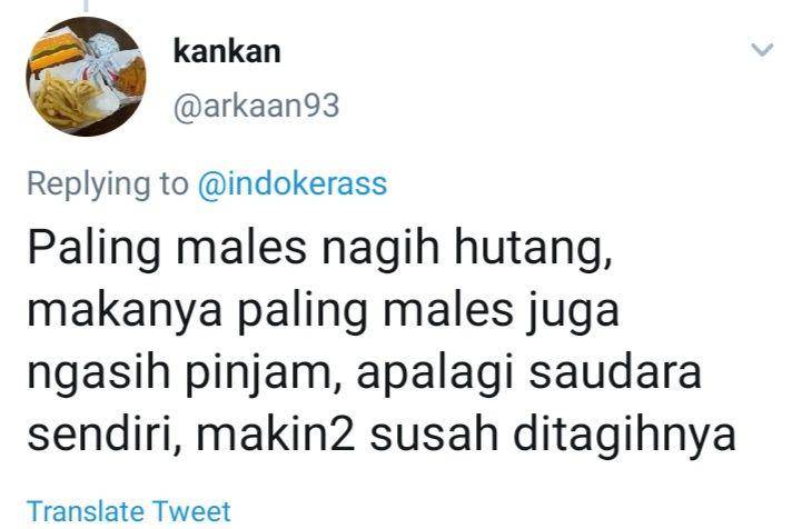 cerita warganet terkait utang (twitter.com/kankan)