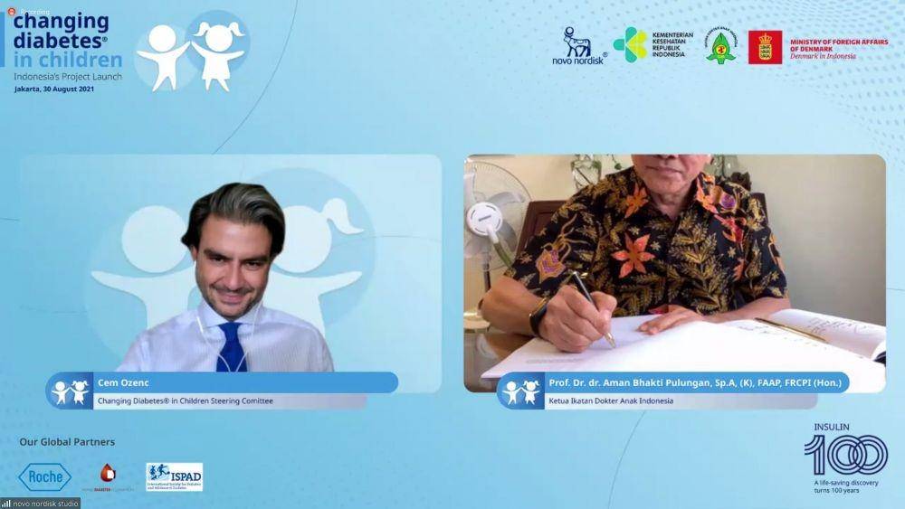 Penandatanganan kerja sama program Changing Diabetes in Children (CDiC) (IDN Times/Enrico Gary Himawan)