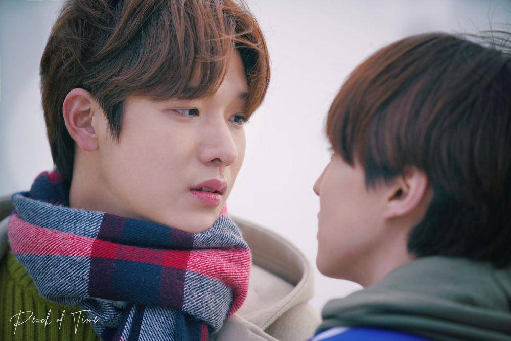 Jimmy Karn dan Choi Jae Hyun dalam web drama Korea Peach of Time. (twitter.com/PeachofTime)