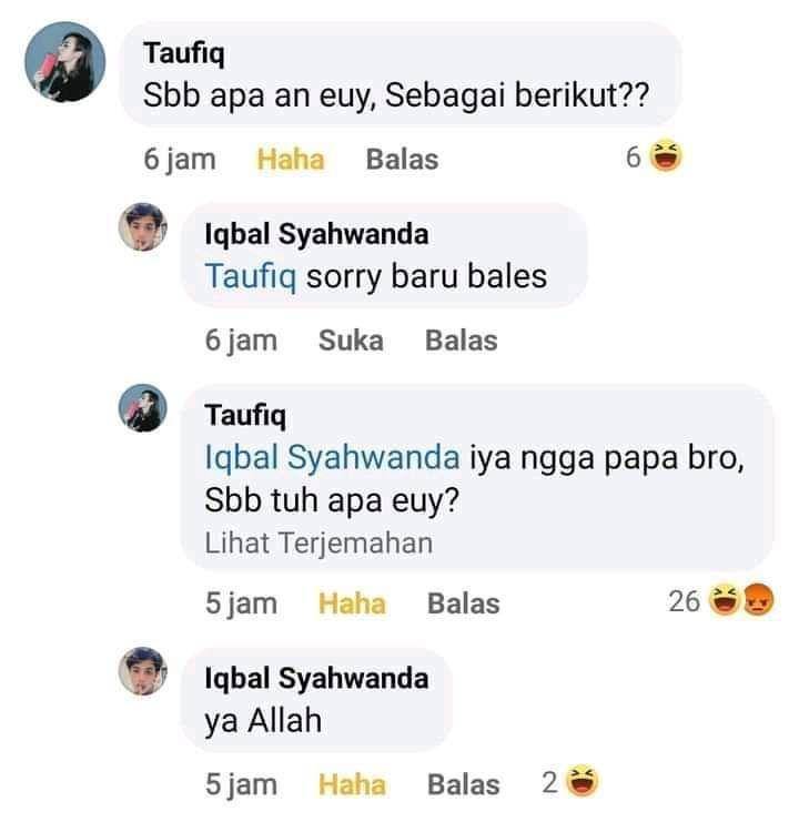 tanya jawab lucu di kolom komentar Facebook (facebook.com/Nyai Orochimaru)