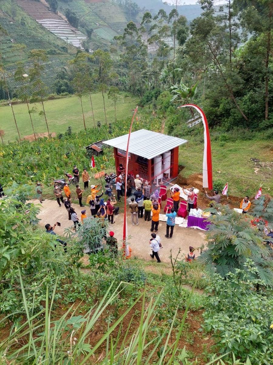 Lokasi instalasi gas rawa ketika diresmikan di Desa Pegundungan Banjanegara. (Dok Dinas ESDM Jateng)