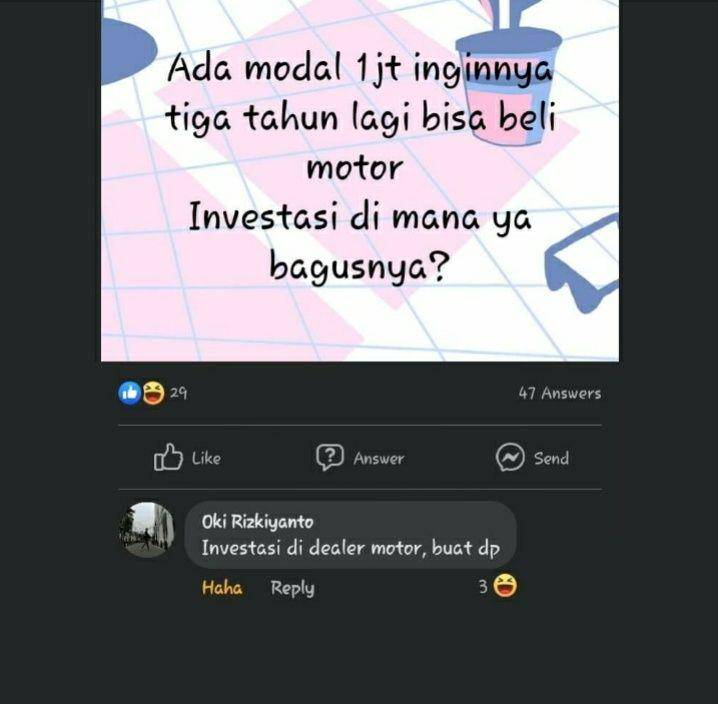 tanya jawab lucu di kolom komentar Facebook (facebook.com/Vane Sykes Bennington)