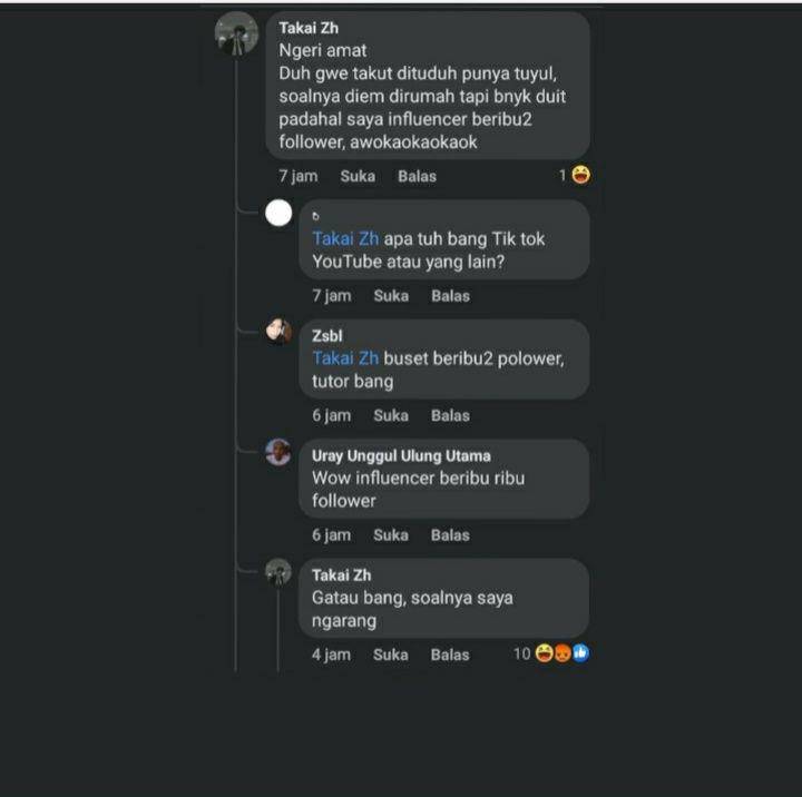 tanya jawab lucu di kolom komentar Facebook (facebook.com/Yua Keanan Adiyaka)