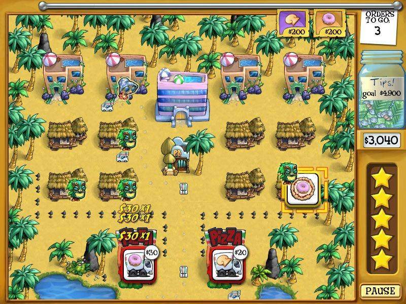 Tampilan permainan Pizza Frenzy (dok. PopCap Games)