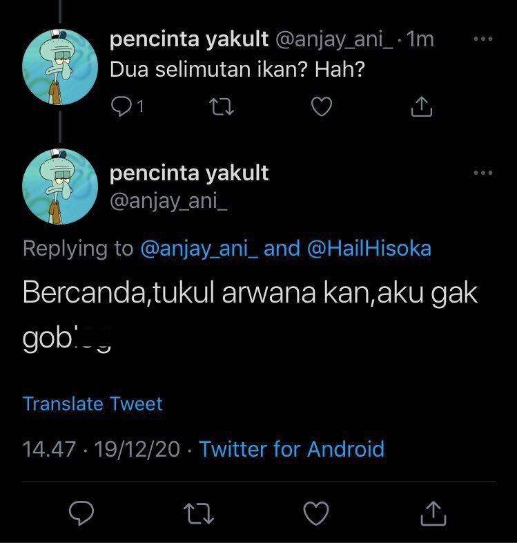 momen kocak balas komentar sendiri (twitter.com/anjay_ani_)