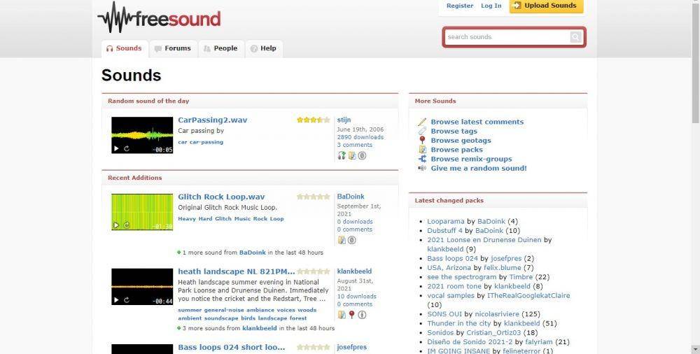 Freesound (freesound.org)