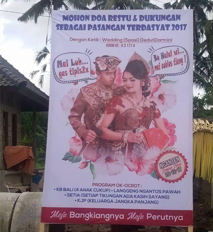 petunjuk arah tempat pernikahan kocak (instagram.com/receh.id)