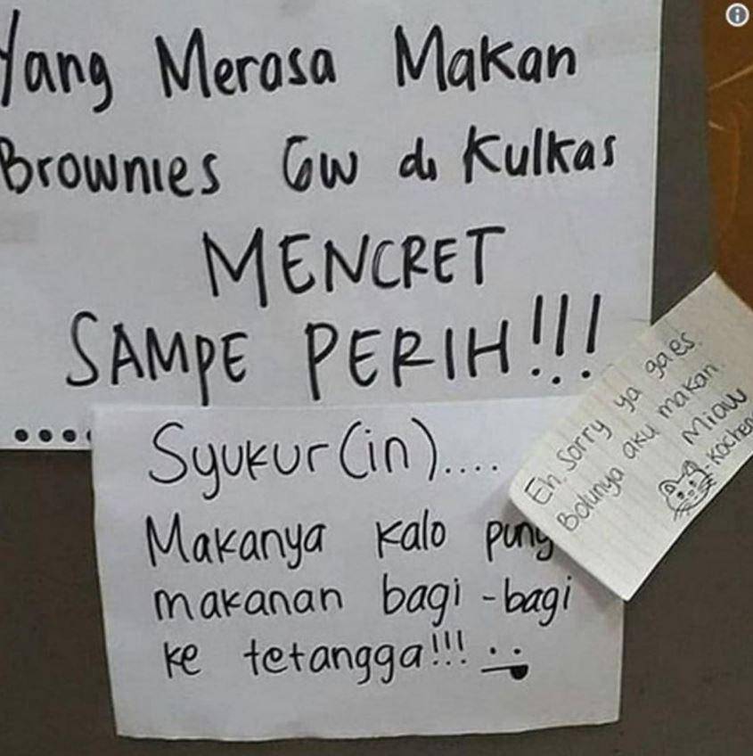 tulisan dilarang maling (Twitter.com/adibim)