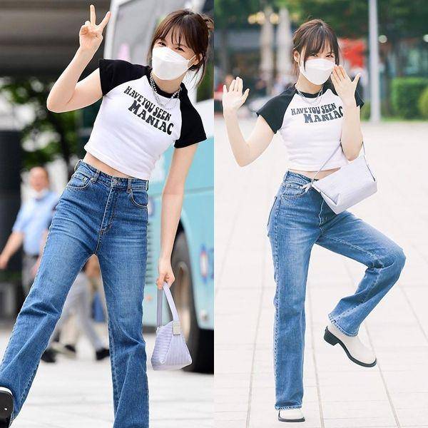 Bawahan celana jeans ala Wendy Red Velvet (instagram.com/redvelvetstyless)