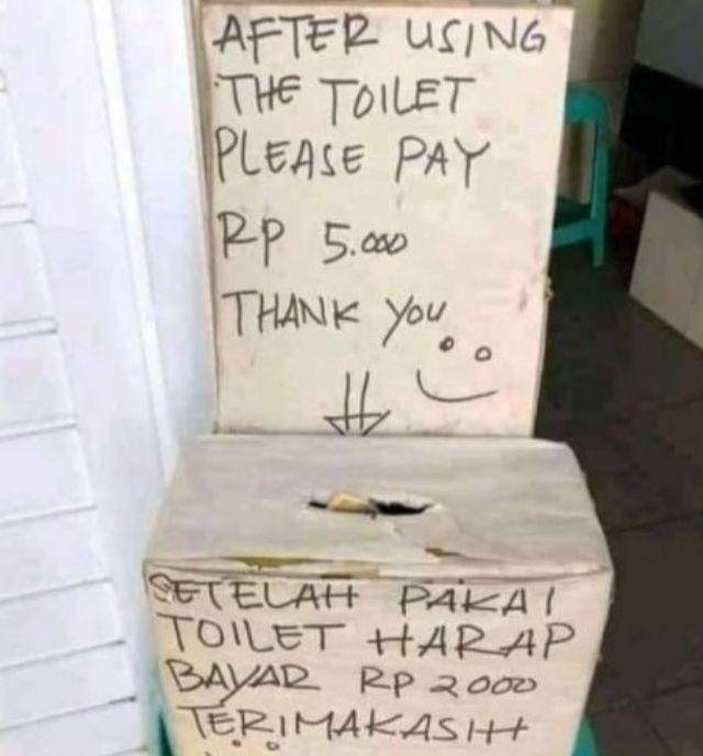 pengumuman tarif jasa kocak (instagram.com/memelucu)