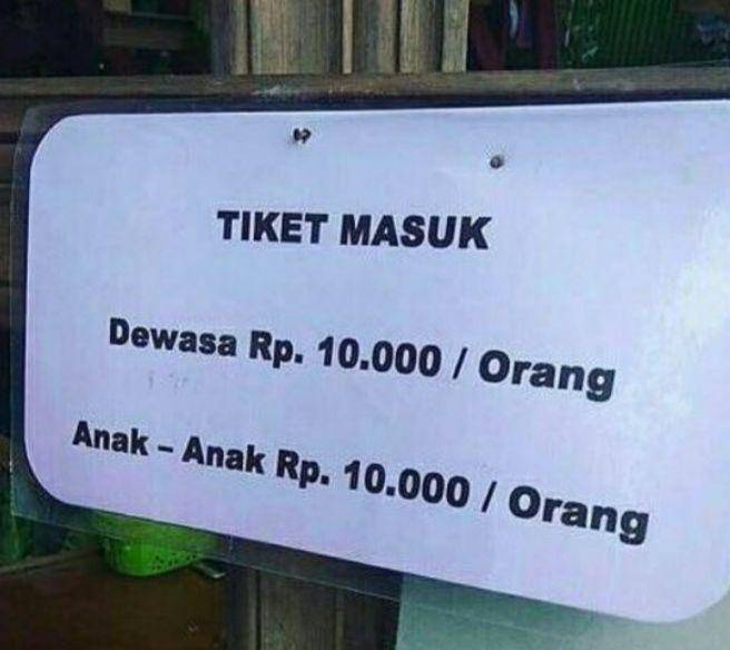 pengumuman tarif jasa kocak (instagram.com/wkwkreal_land)
