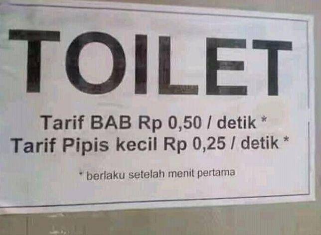 pengumuman tarif jasa kocak (instagram.com/memelucu)