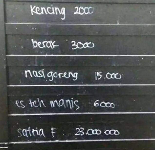 pengumuman tarif jasa kocak (instagram.com/wkwkreal_land)