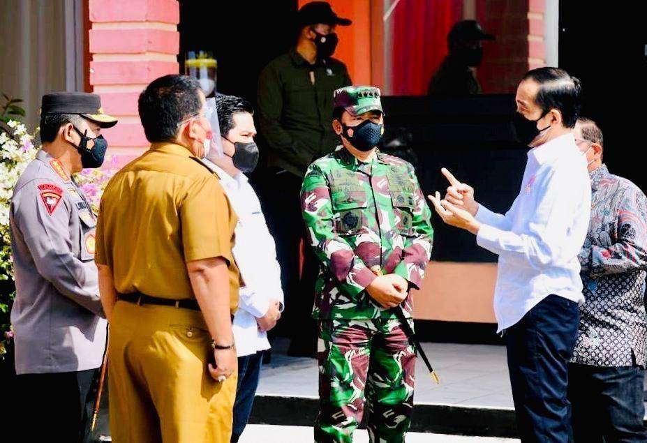 Presiden Jokowi tinjau vaksinasi di Lampung pada Kamis (2/9/2021). (dok. Biro Pers Kepresidenan)
