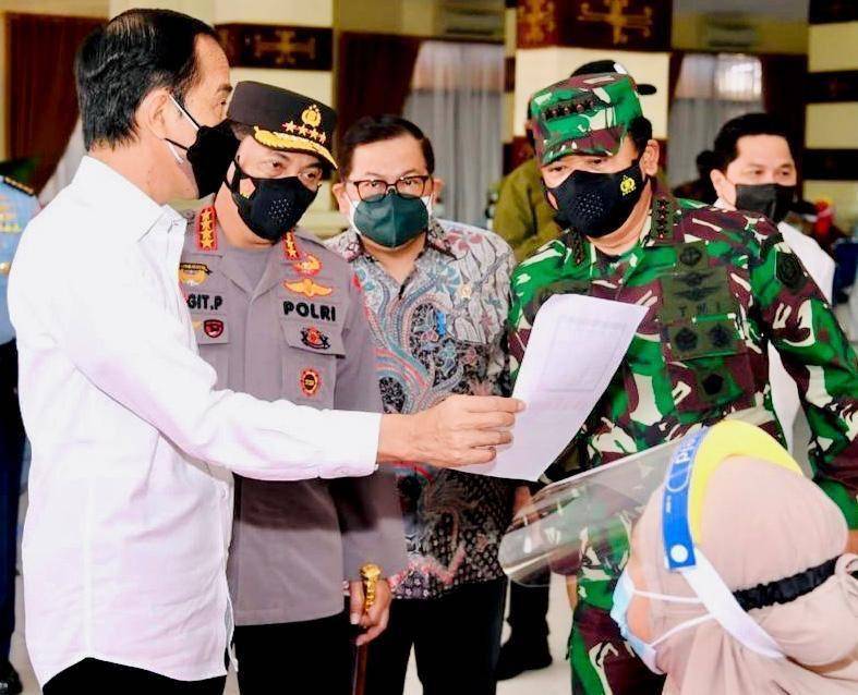 Presiden Jokowi tinjau vaksinasi di Lampung pada Kamis (2/9/2021). (dok. Biro Pers Kepresidenan)