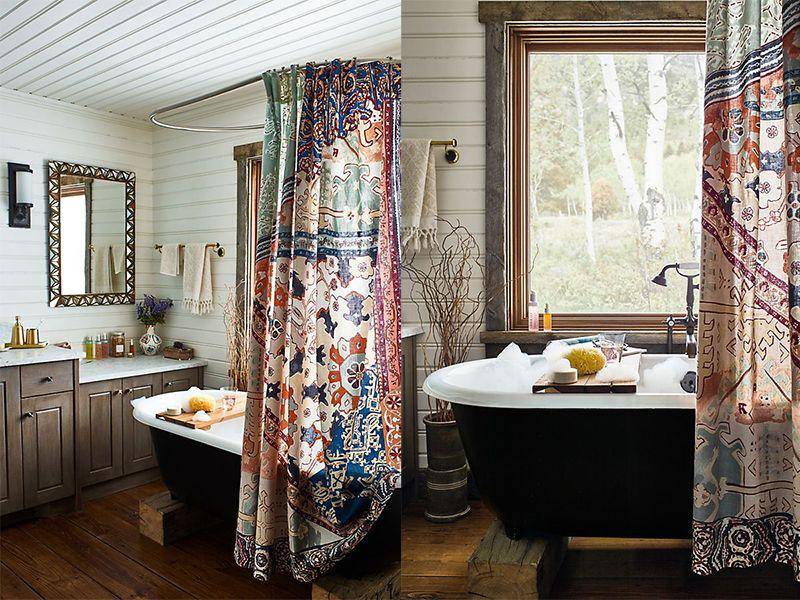 kamar mandi bergaya Bohemian (homedesignlover.com)