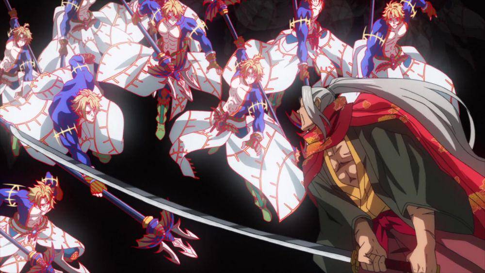 Sasaki Kojiro melawan Poseidon. (dok. Studio Graphinica/Record of Ragnarok)